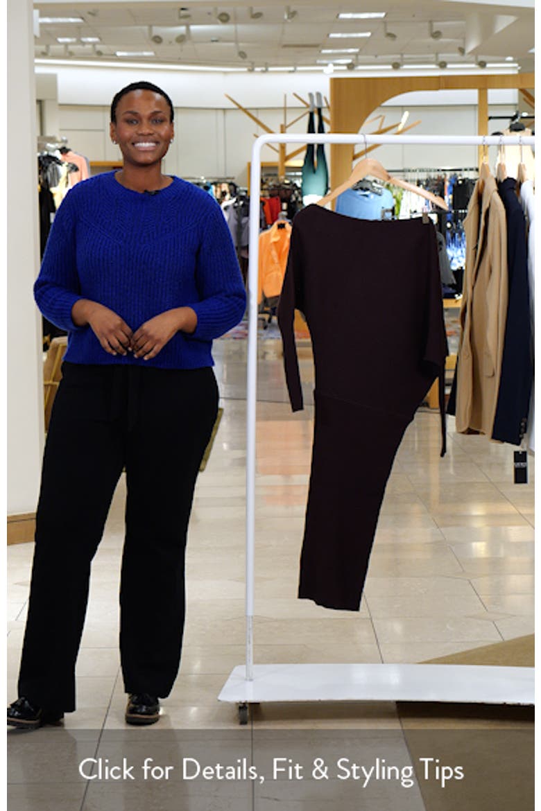 Lara Off the Shoulder Long Sleeve Sweater Dress video