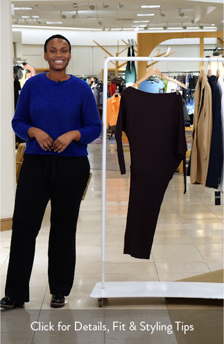 Lara Off the Shoulder Long Sleeve Sweater Dress, sales video thumbnail