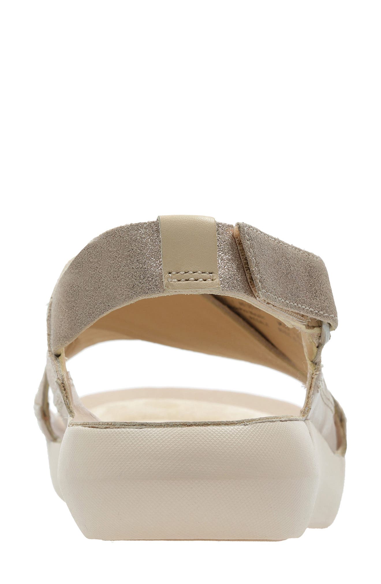 Tri Chloe Sandal, Alternate, color, BLUSH PINK METALLIC NUBUCK