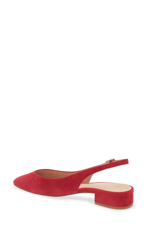 Cole Haan Mazie Slingback Flat In Rio Red Suede