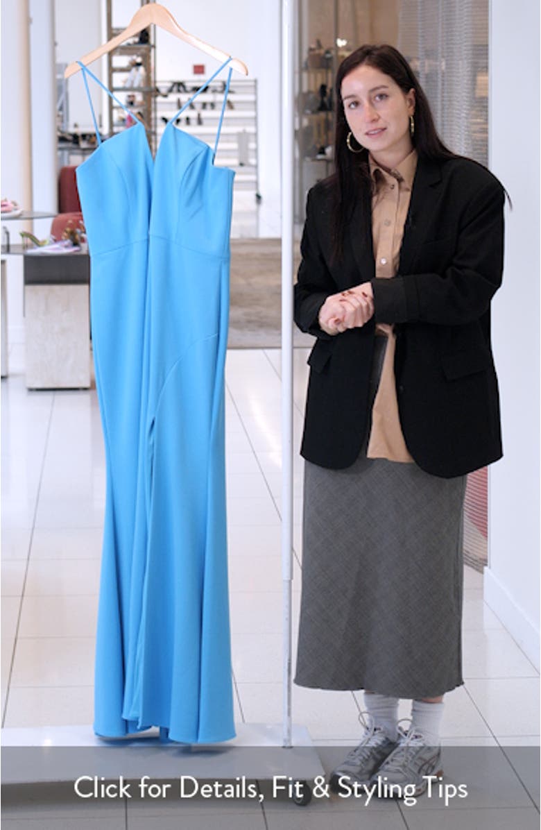 Scuba Crepe Mermaid Gown, sales video thumbnail