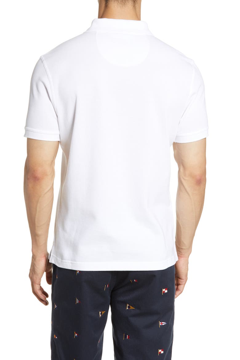 Regular Fit Tartan Piqué Polo, Alternate, color, WHITE/DRESS