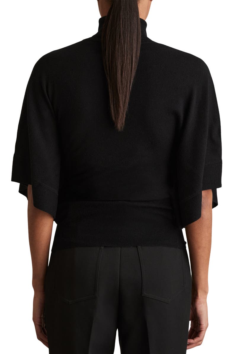 Reiss Hadley Turtleneck Dolman Sleeve Wool Sweater, Alternate, color, Black