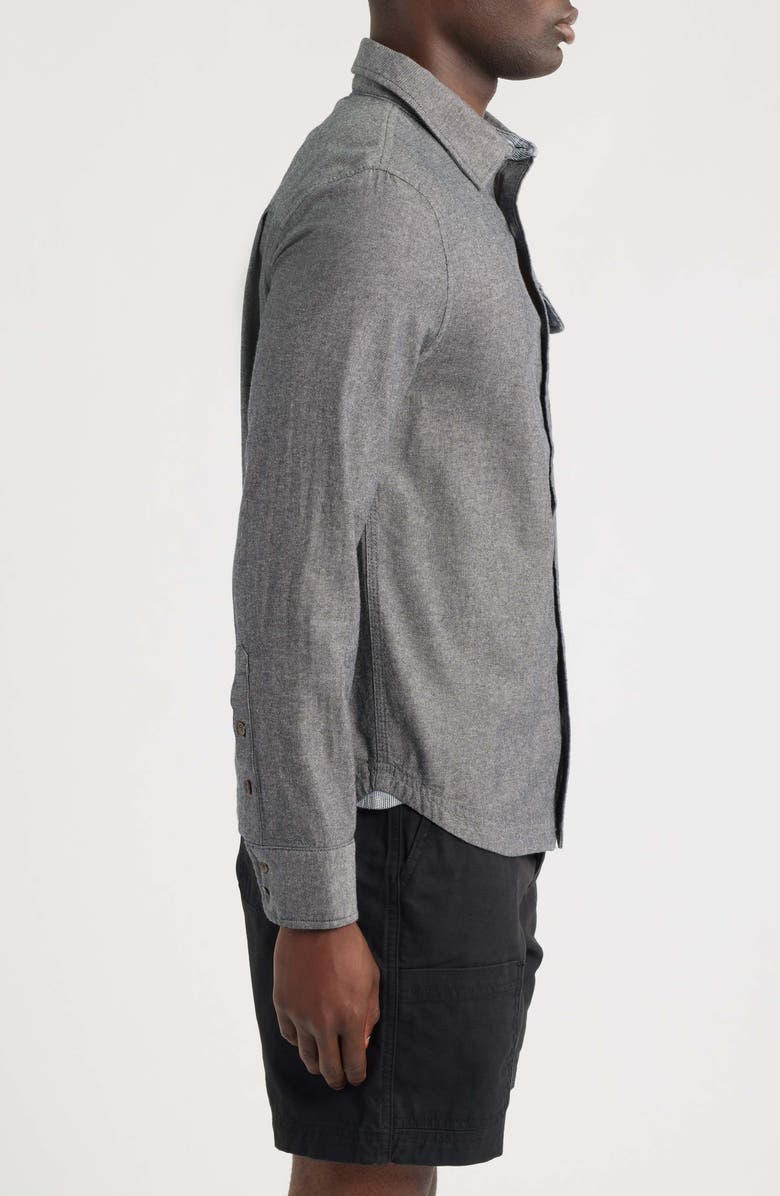 Imperfects Tradesman Cotton Chambray Button-Up Shirt, Alternate, color, Obsidian Solid