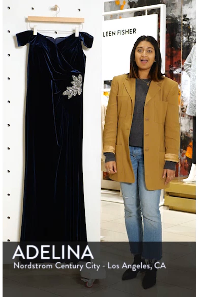 Off Shoulder Velvet Gown video
