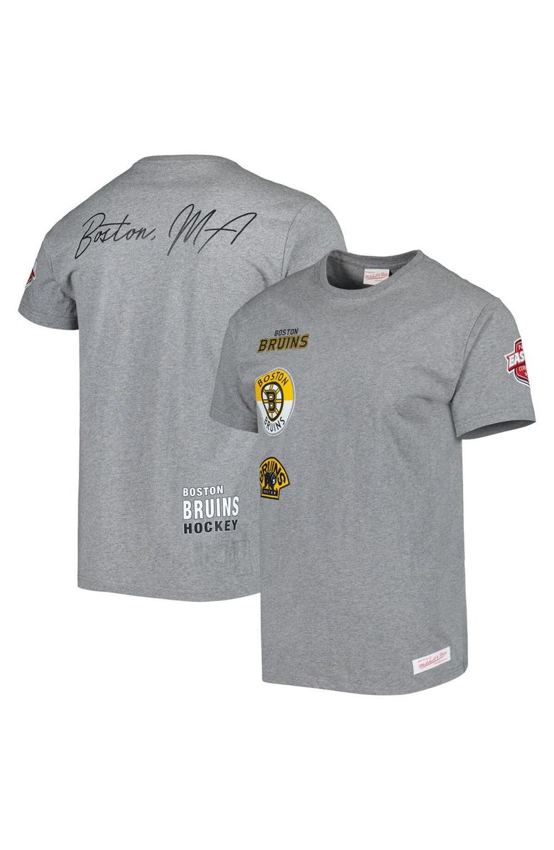 Mitchell & Ness Men's Mitchell & Ness Heather Gray Boston Bruins City Collection T-Shirt, Main, color, 