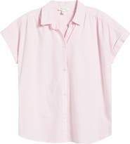 beachlunchlounge Jamie Stripe Short Sleeve Cotton Shirt