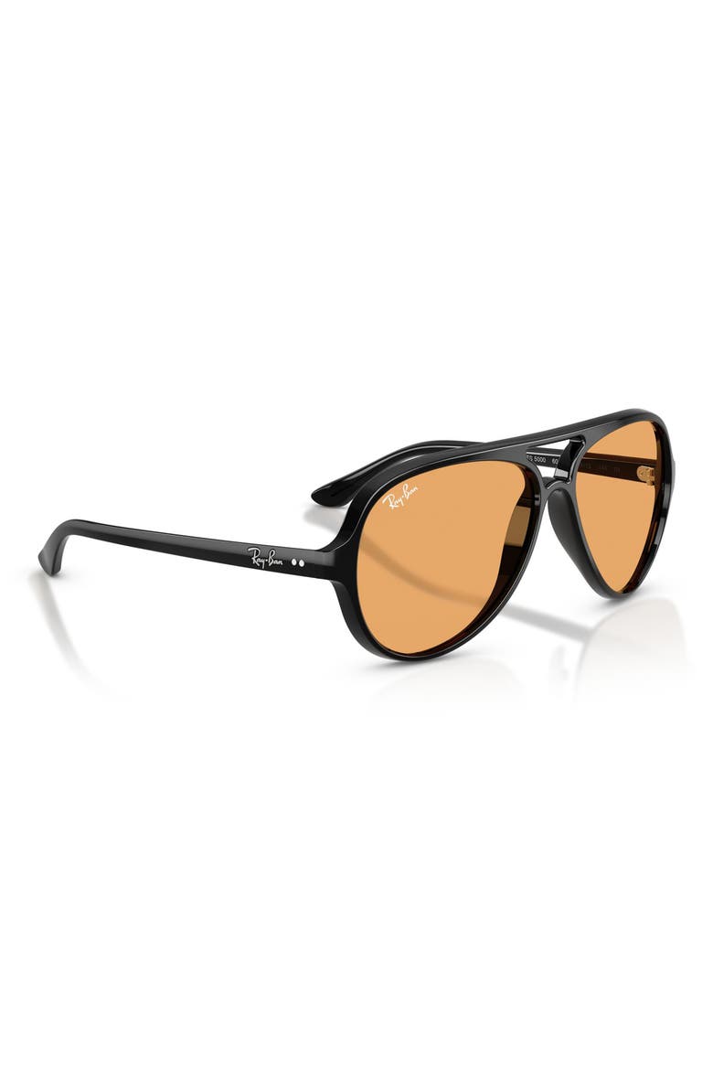Cats 5000 59mm Pilot Sunglasses, Alternate, color, BLACK / ORANGE