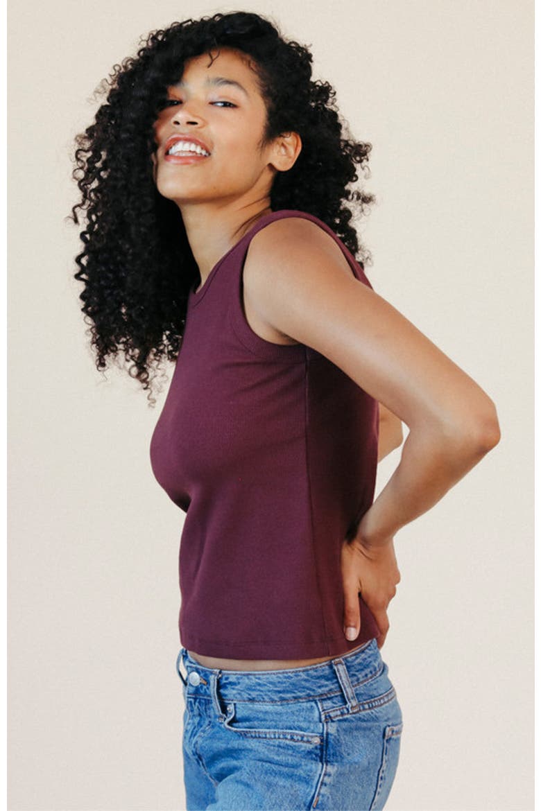 Charlie Ribbed Tank, Alternate, color, Port