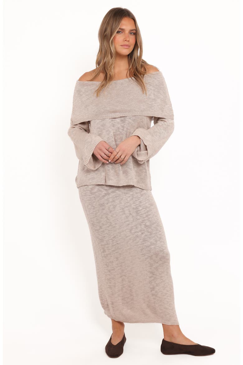 Indya Off the Shoulder Sweater, Alternate, color, OATMEAL