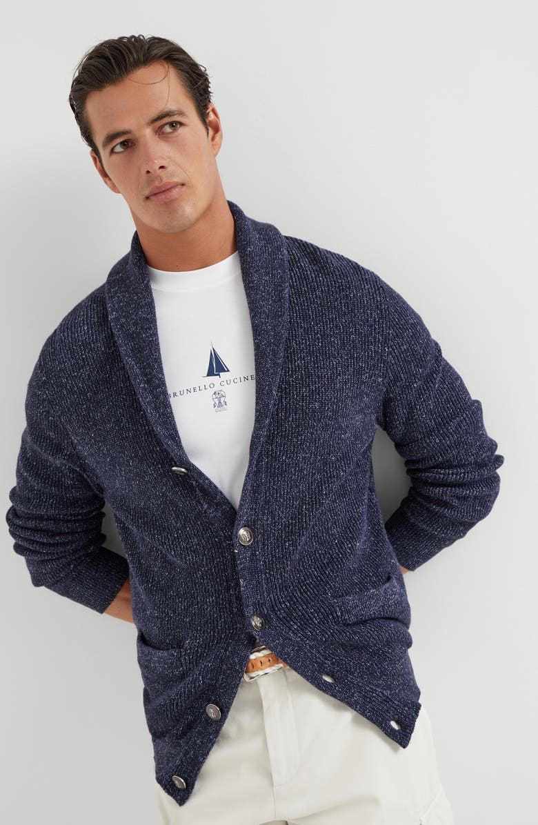 Brunello Cucinelli Chiné cardigan, Alternate, color, 
