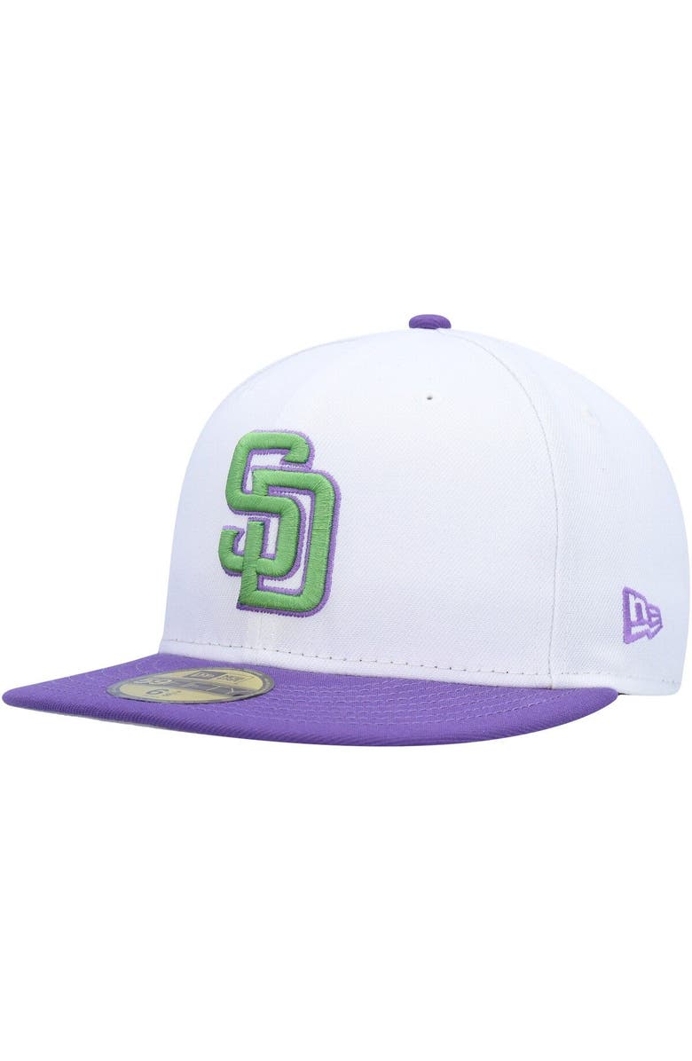 New Era Men's New Era White San Diego Padres 50th Anniversary Side Patch 59FIFTY Fitted Hat, Alternate, color, White