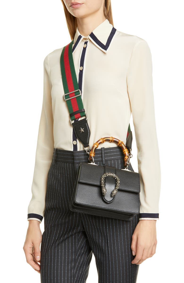 Gucci Mini Leather Satchel, Alternate, color,