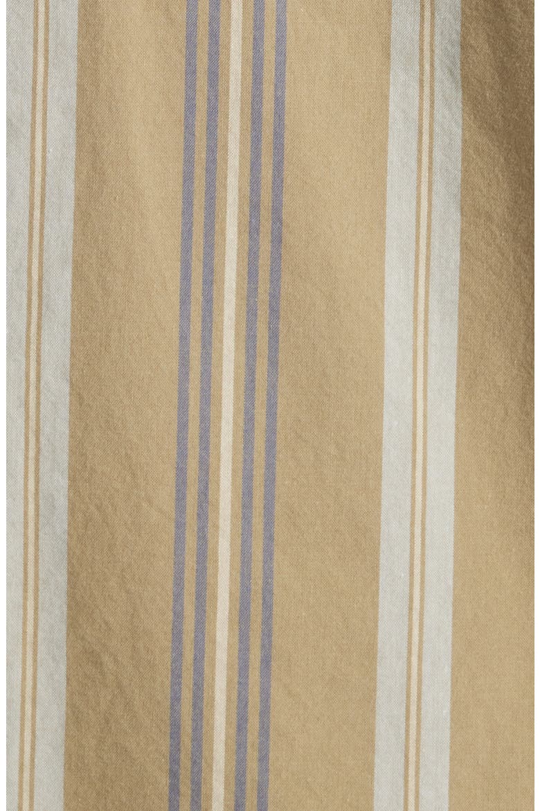 Boxy Camp Short Sleeve Button-Up Cotton Shirt, Alternate, color, OLIVE UTILITY STRIPE