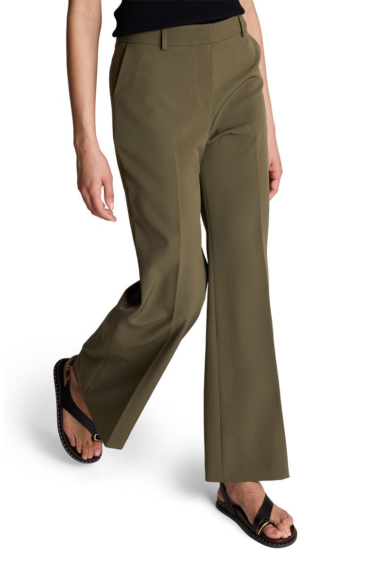 Mid Rise Flare Pants, Alternate, color, TURTLE GREEN