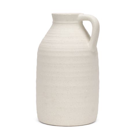 Tyrus Large Textured Matte Speckled Ceramic Vase