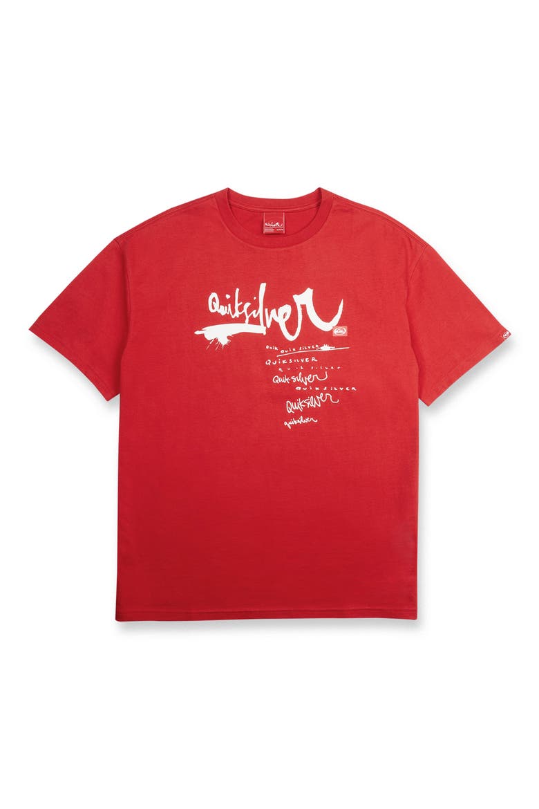 Young Guns Impaired Oversize Graphic Cotton T-Shirt, Alternate, color, SALSA