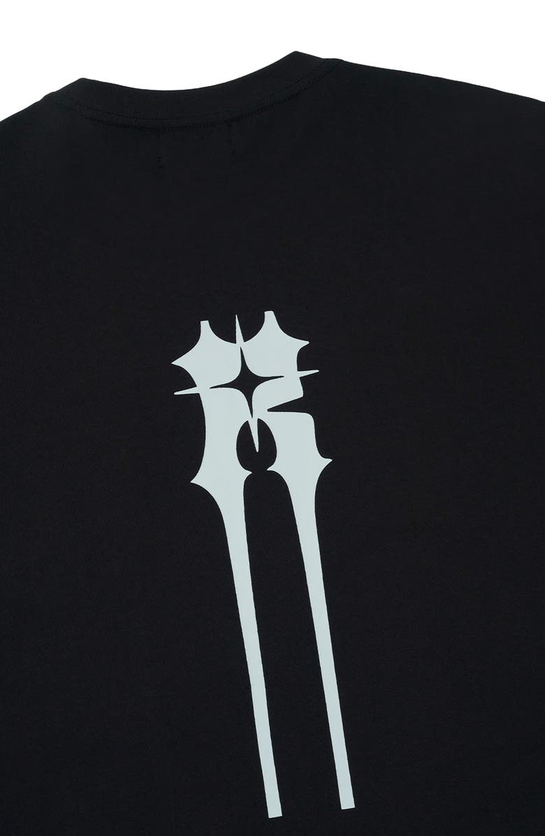 RtA Bastien Graphic Pocket T-Shirt, Alternate, color, Black Spiked R