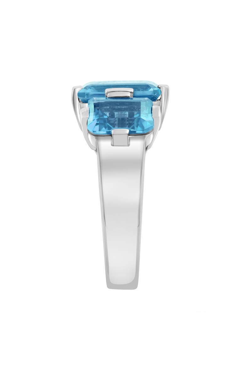 Sterling Silver Blue Topaz Three-Stone Ring, Alternate, color, BLUE