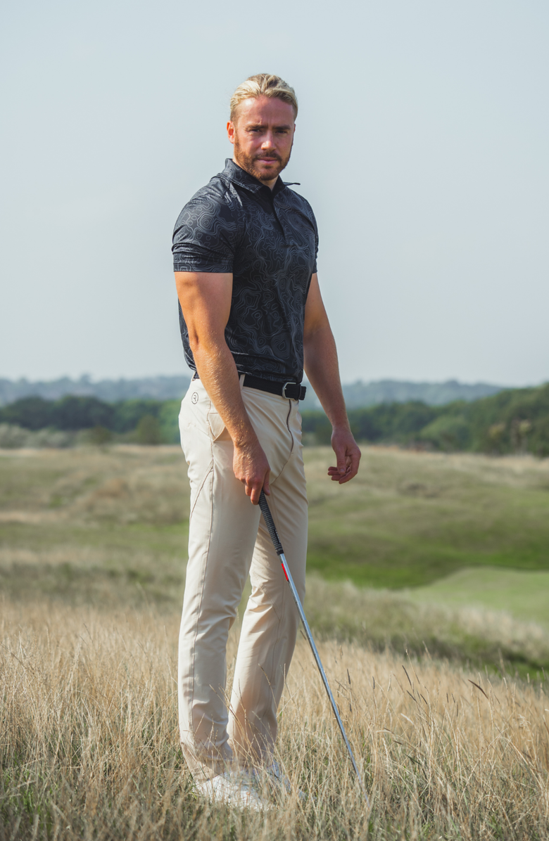 Reflo Tagus Performance Sustainable Polo, Alternate, color, Black Contour