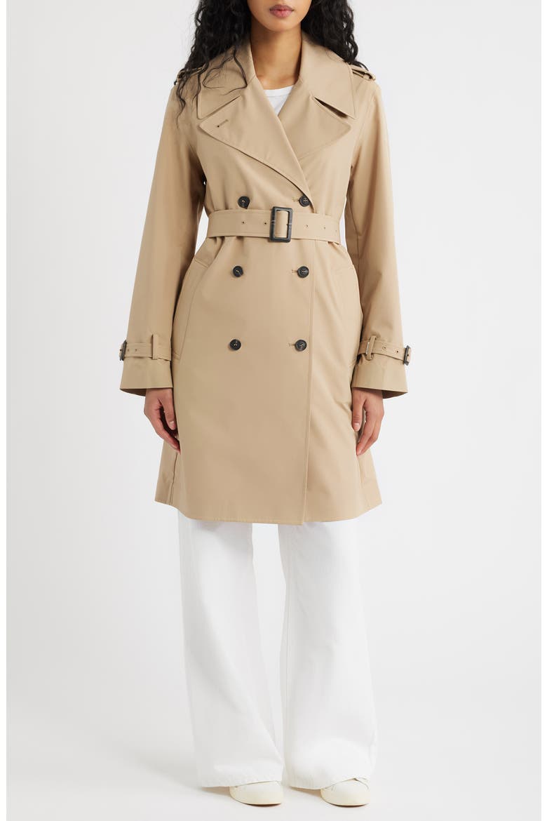 Talya Water Repellent Trench Coat, Main, color, STARDUST BEIGE