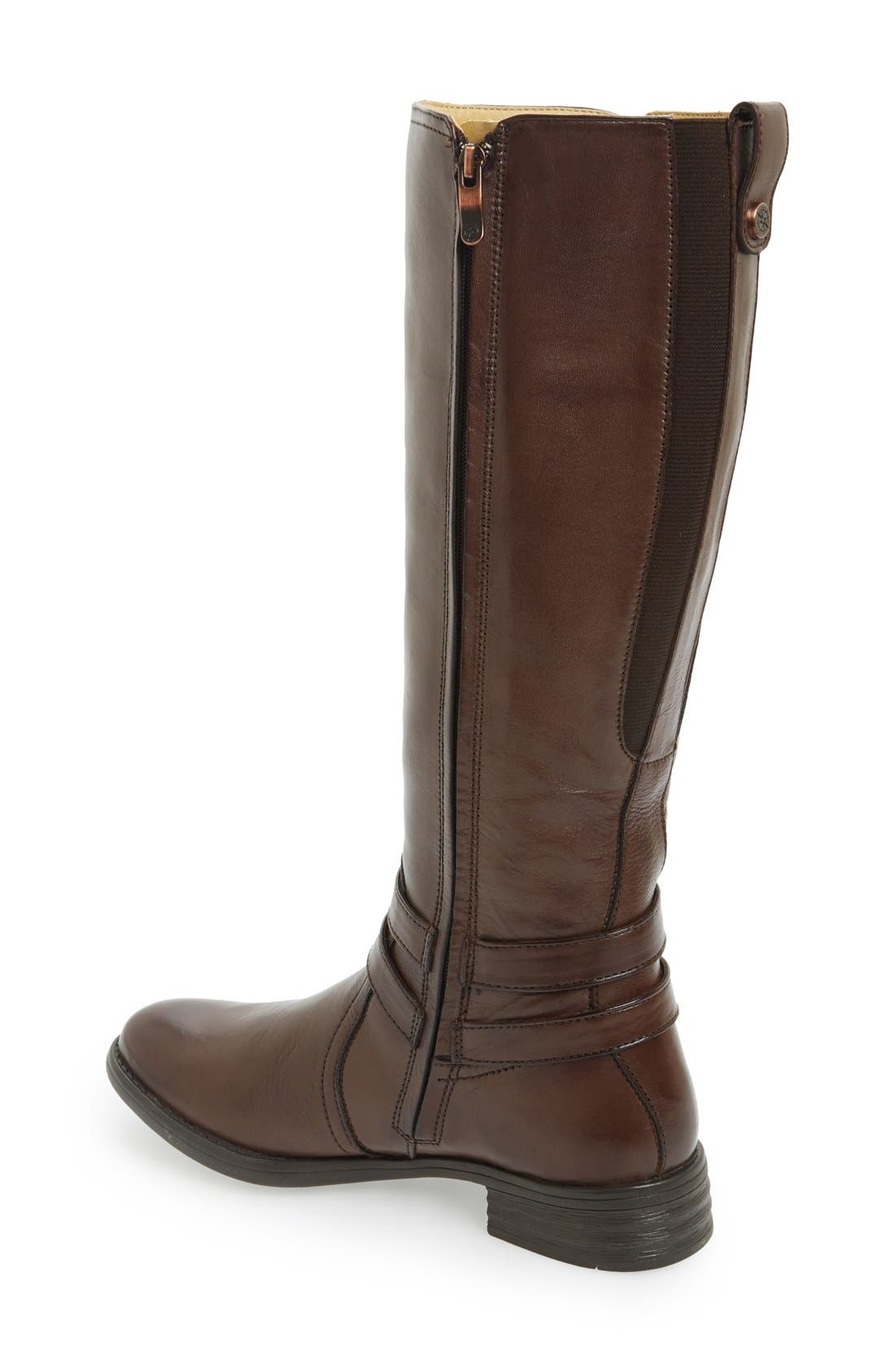 'Tracy' Round Toe Boot, Alternate, color, BROWN LEATHER