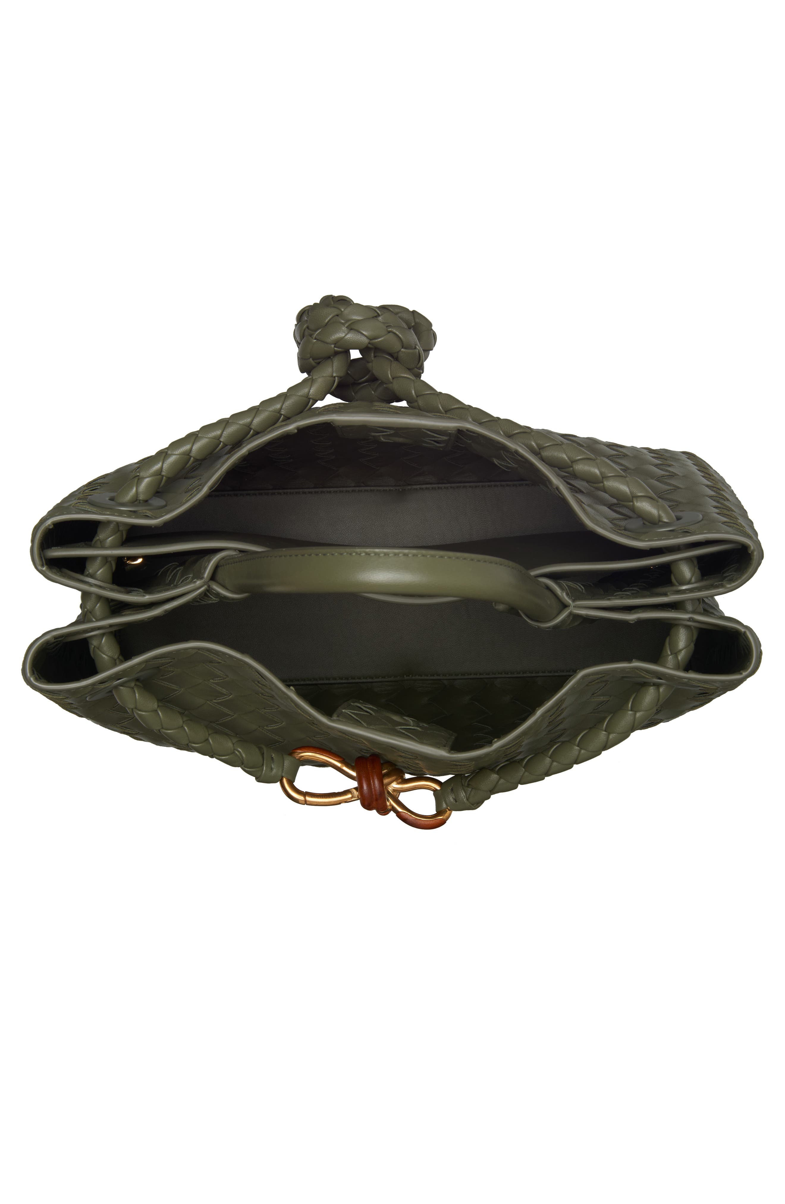 Bottega Veneta Medium Andiamo Intrecciato Leather Shoulder Bag, Alternate, color, 3272 Pickle-Mb-Rhum-Pic