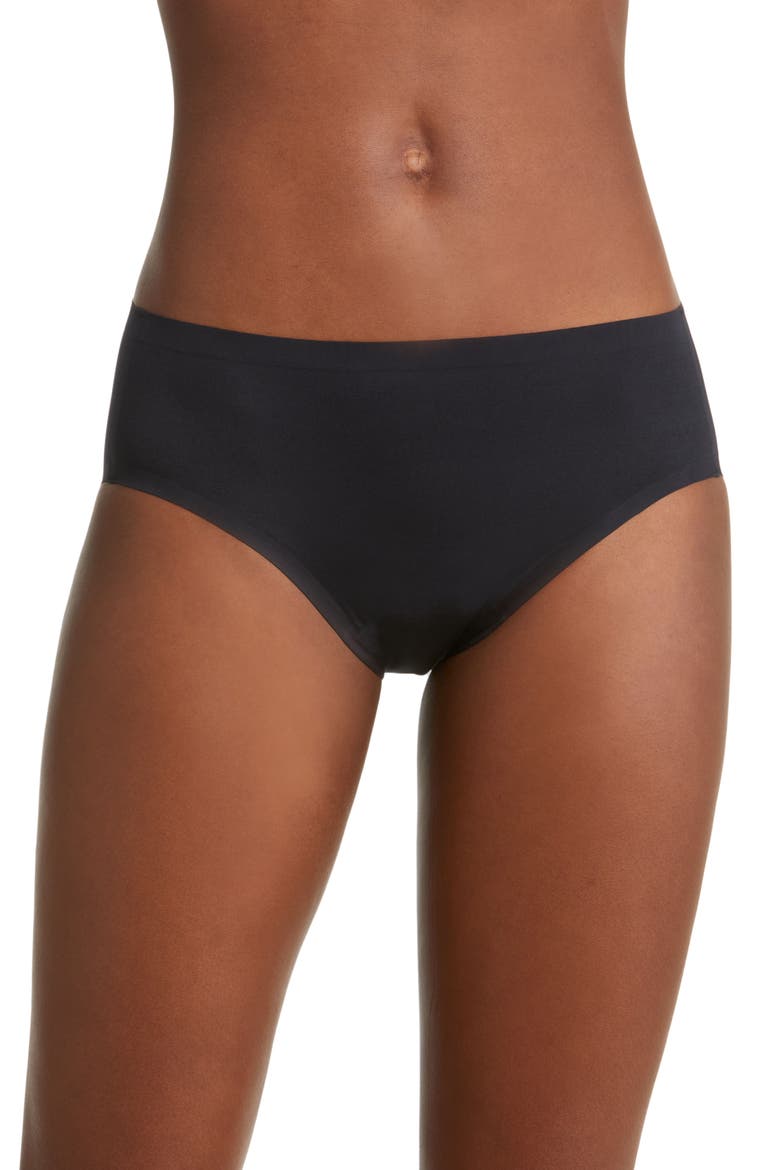 Period & Leakproof Regular Absorbency Seamless Briefs, Main, color, VOLCANIC BLACK
