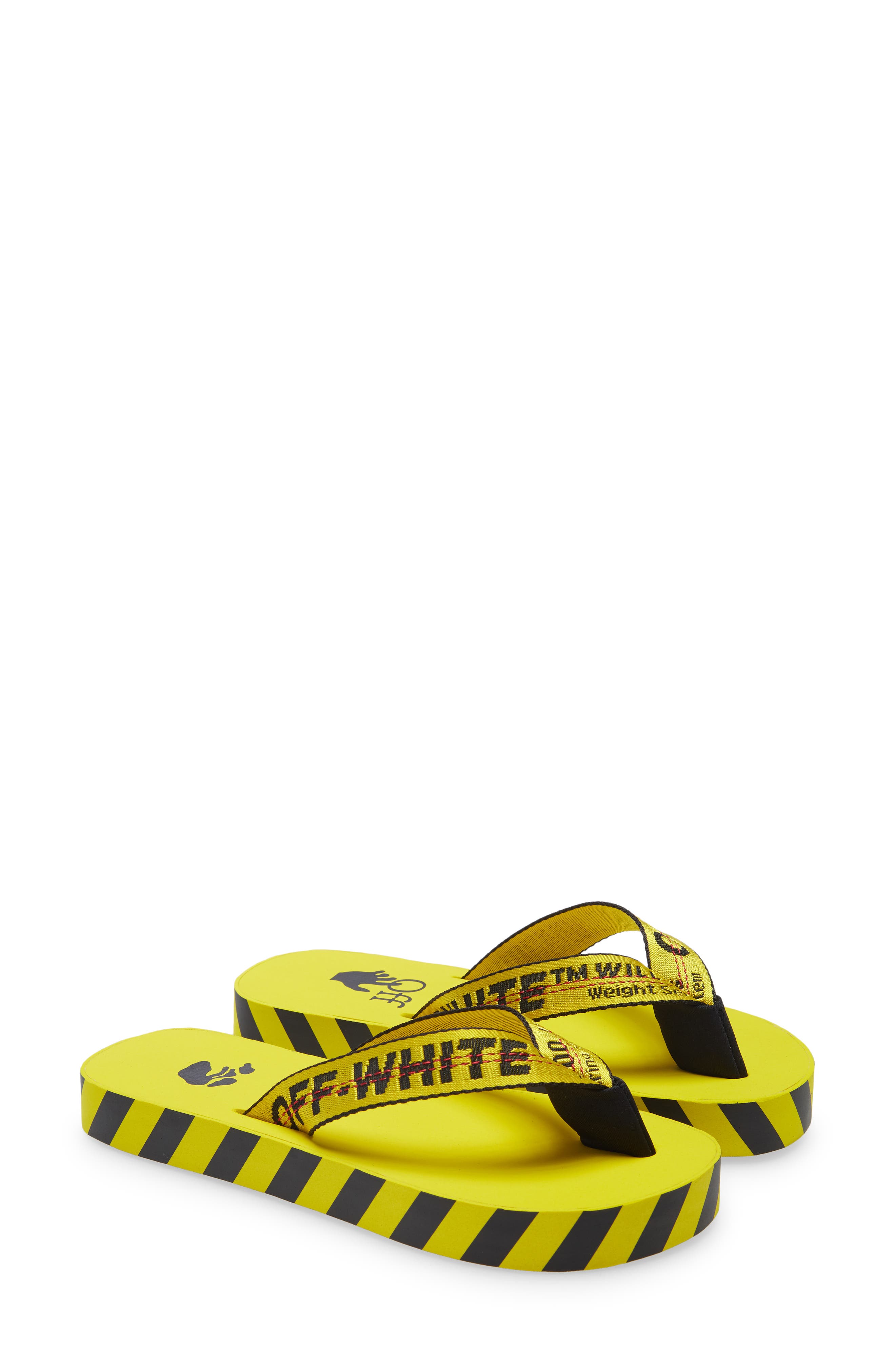 Off-White Industrial Logo Platform Flip Flop, Main, color, 