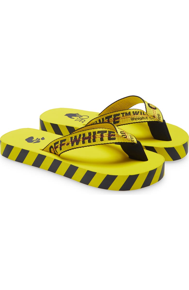 Off-White Industrial Logo Platform Flip Flop, Main, color,