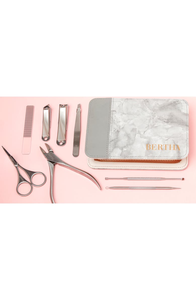 BERTHA Melina 8 Piece Surgical Steel Groom Kit, Main, color, Grey