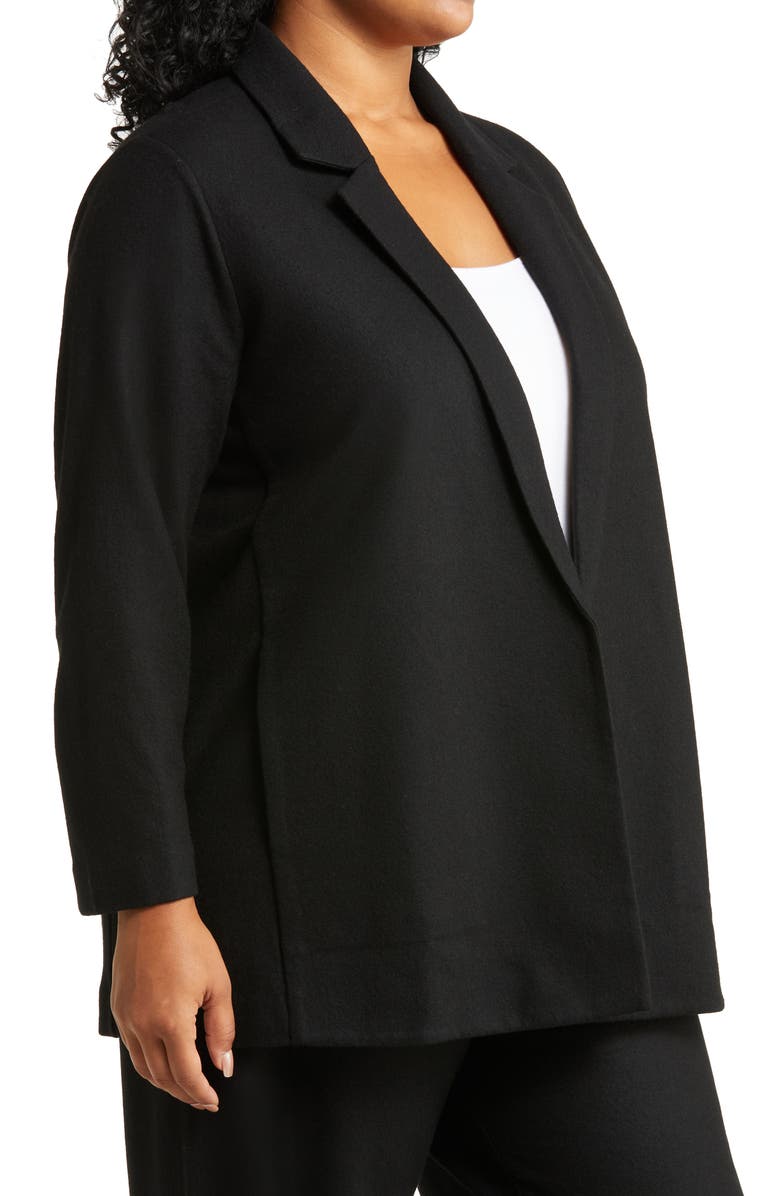 Eileen Fisher Open Front Long Wool Blazer, Alternate, color,