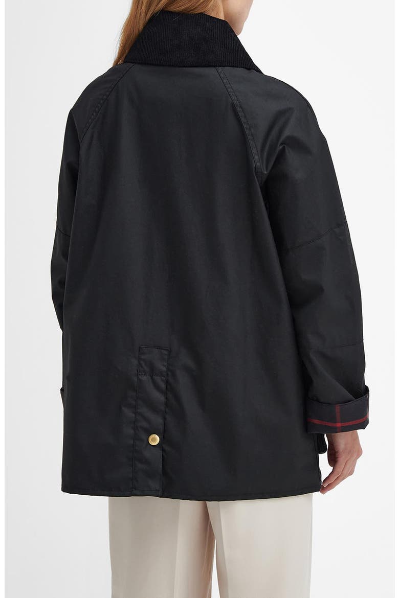Allerston Water Resistant Waxed Cotton Jacket, Alternate, color, BLACK/ CLASSIC