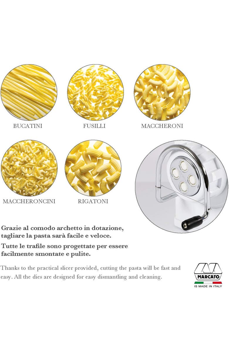 Marcato Regina Pasta Maker, White, Alternate, color, Silver