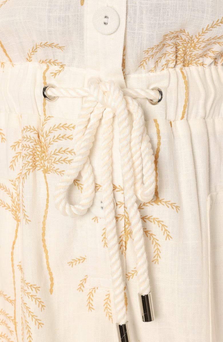 Petal & Pup Gina Palm Print Romper, Alternate, color,