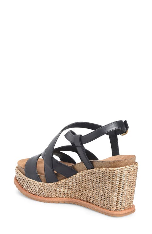 Söfft Devyn Slingback Espadrille Platform Wedge Sandal In Black