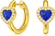 Donatello Gian Blue Lapis Crystal Heart Earrings