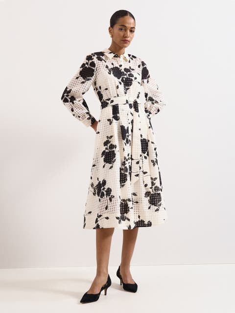 Natalie Floral Belted Shirt Dress