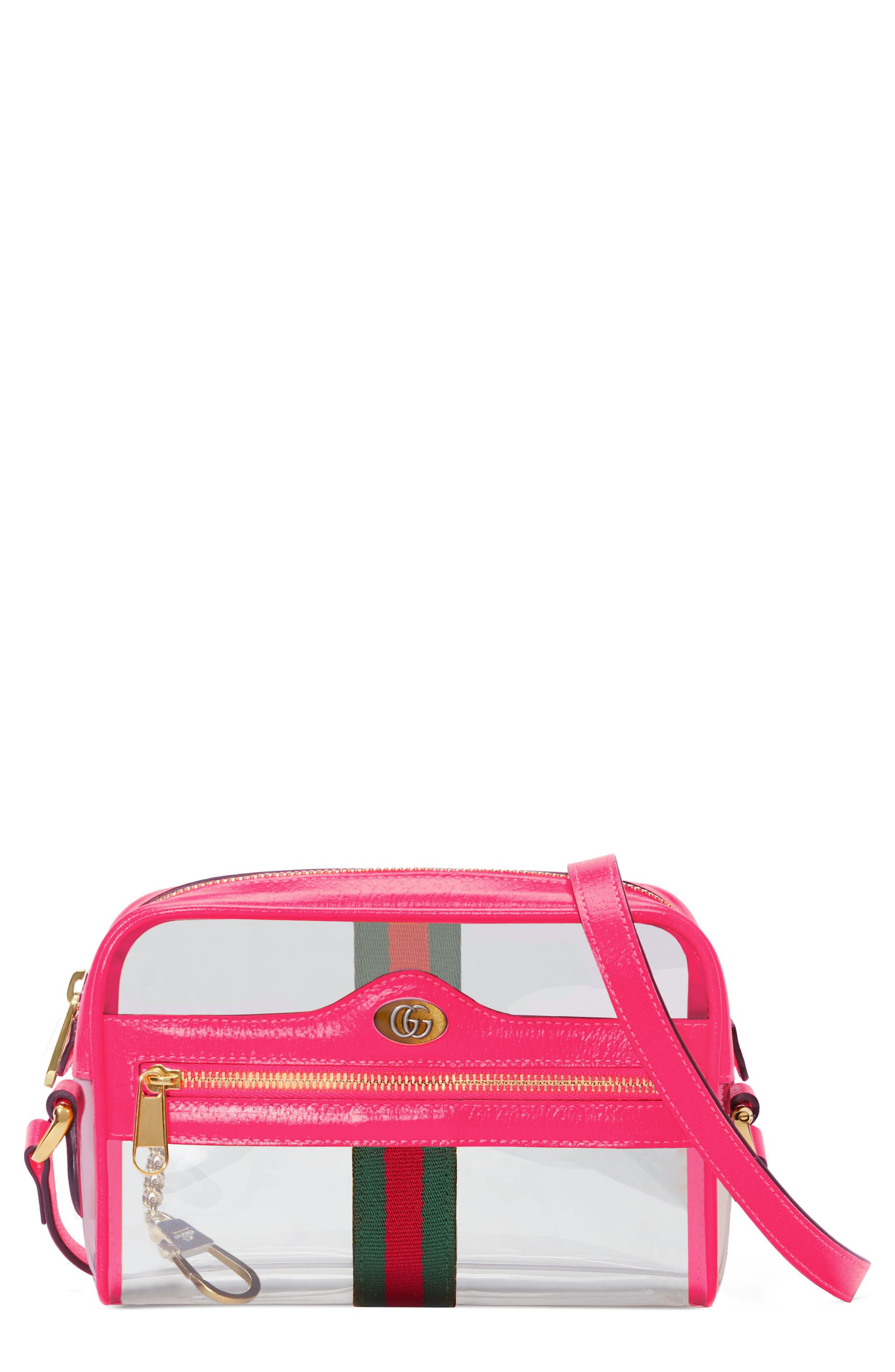 Gucci Ophidia Transparent Convertible Bag, Main, color, 