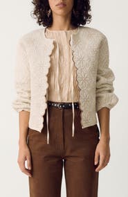 PER UNA BY M&S Scallop Trim Quilted Jacket