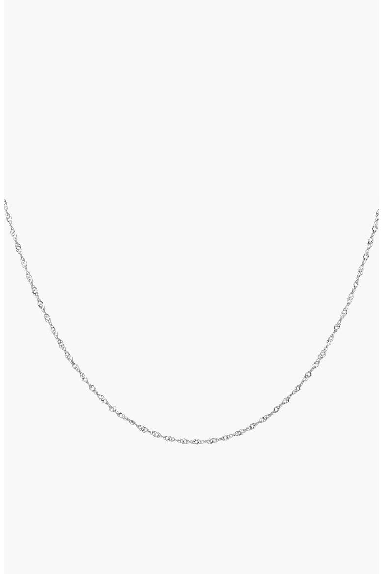 Barely There Chain Necklace, Main, color, White Gold Vermeil