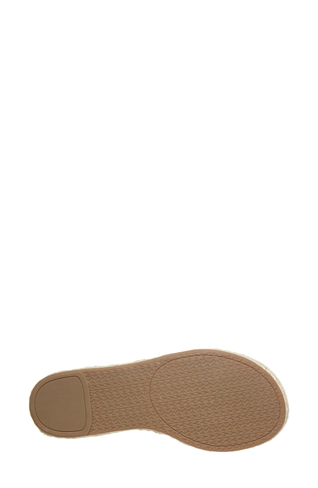 'Darby' Crisscross Espadrille Sandal, Alternate, color, BLACK