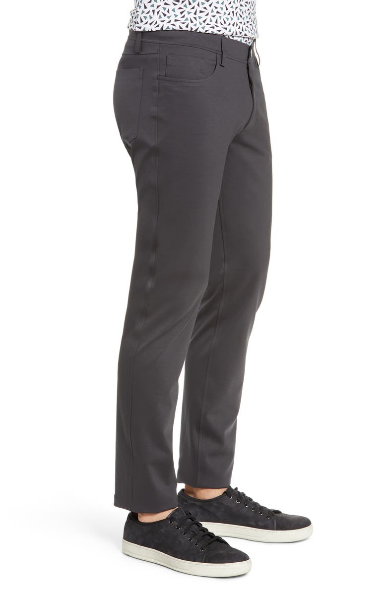 Theory Tech Raffi Compact Trim Fit Ponte Pants, Alternate, color, Ashphalt
