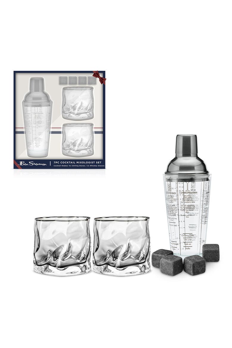 7-Piece Cocktail Set, Alternate, color, CHARCOAL