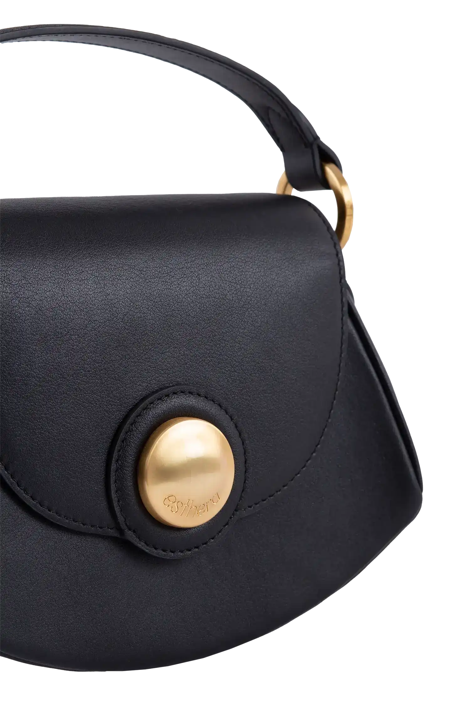 Esthera 7PM Leather Handbag, Alternate, color, Black