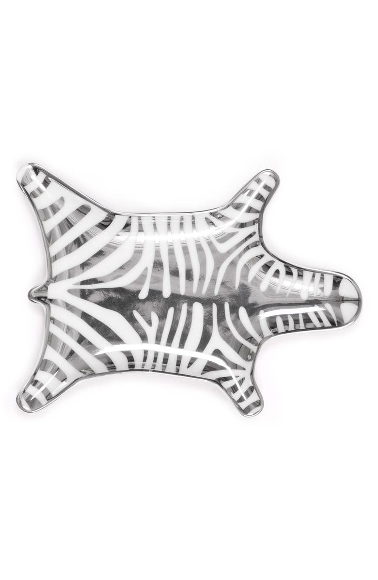 Jonathan Adler Metallic Porcelain Zebra Dish, Alternate, color, 