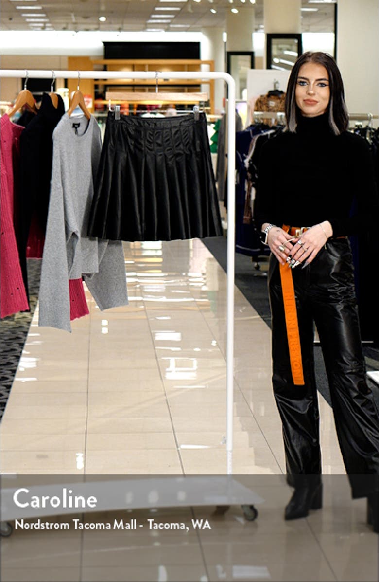 Pleated Faux Leather Miniskirt, sales video thumbnail