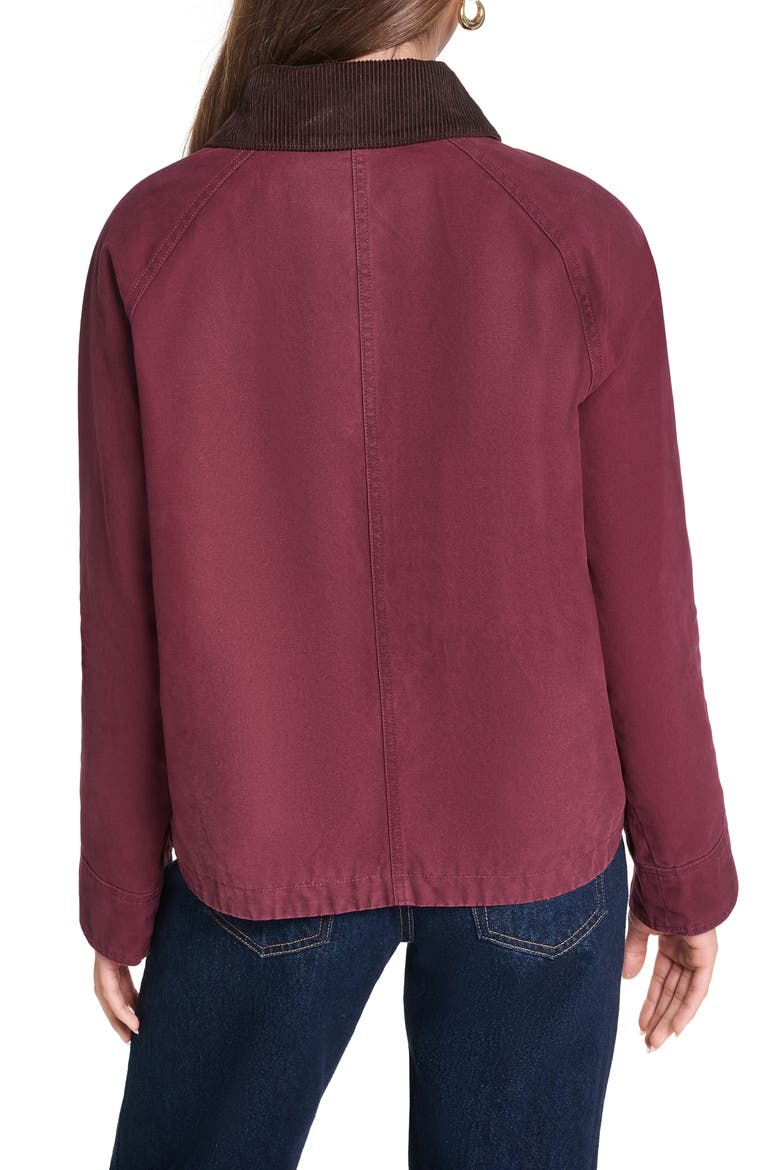 Shorty Barn Coat, Alternate, color, BURGUNDY