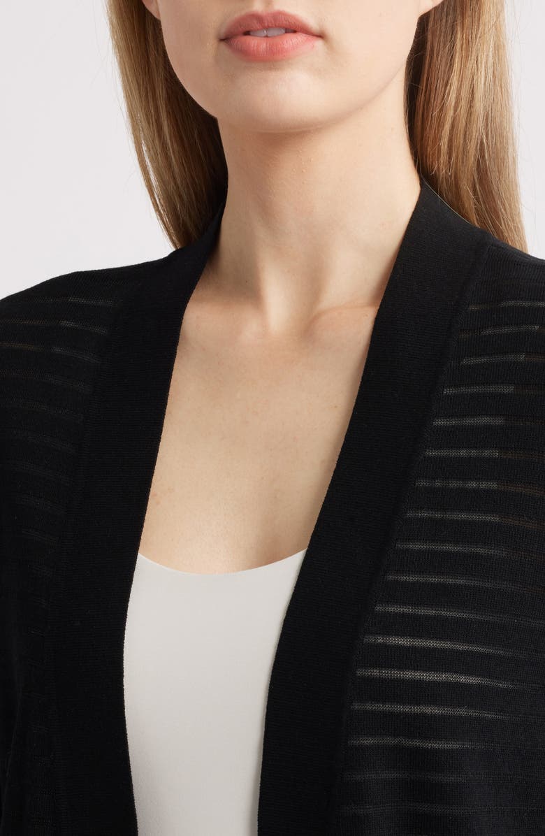 Anne Klein Sheer Stripe Cardigan, Alternate, color, 