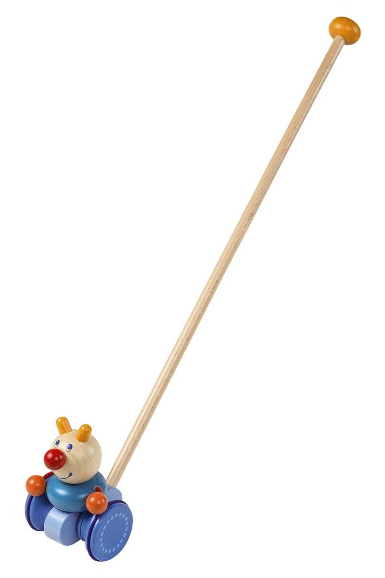 'Tumble Tum' Wooden Push Toy, Main, color, BLUE